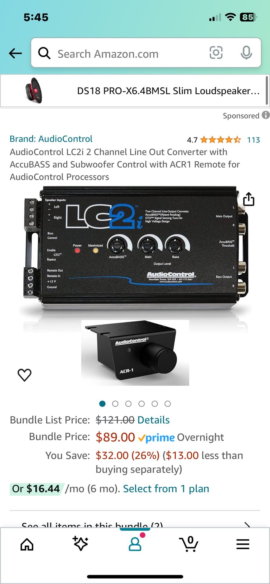 AudioControl LC2I+ACR-1 Channel Line Output Converter with Remote Control