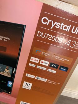 Samsung 43’ crystal uhd tv