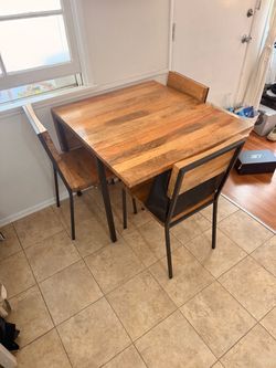 Folding kitchen table with matching chairs