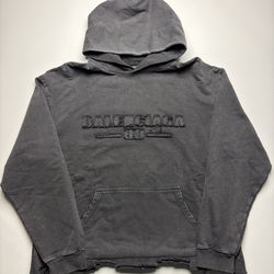 Balenciaga grey washed hoodie