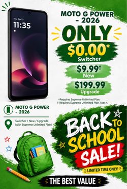 Motorola G Power FREE Switching to cricket