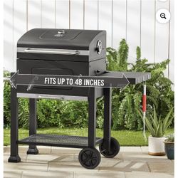 Combo: Expert Grill Charcoal Grill, 24 Inch Heavy Duty Charcoal Grill with Wheels, Black  HEAVY-DUTY CHARCOAL GRILL COVER CUBIERTA DE ALTA RESISTENCIA