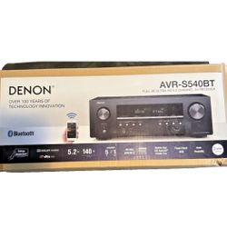 AVR-S540BT FULL 4K ULTRA HD 5.2 CHANNEL AV RECEIVER With Remote 