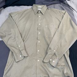 vintage cezani button up olive green shirt, excellent condition  fits large/xlarge