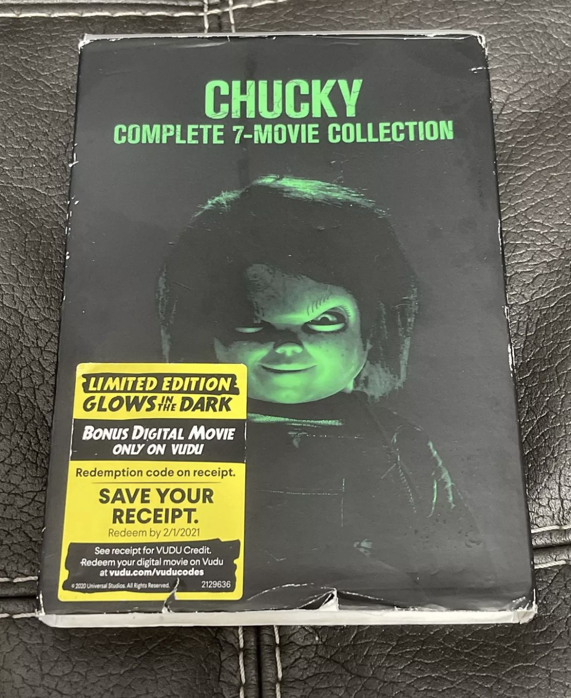CHUCKY 7 Movie Collection w/ Glow-In-The-Dark Sleeve 
