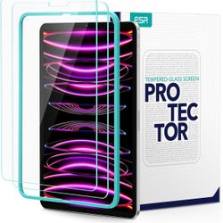 ESR 1 Pack Screen Protector for iPad Pro 12.9 (2022/2021/2020/2018, 6th/5th/4th/3rd Generation), Tempered-Glass Film with Alignment Frame