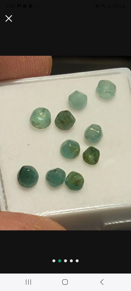 12pcs. Natural Emeralds Preforms 4x4mm (Colombia)