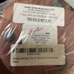 Wooden Doll Stand 