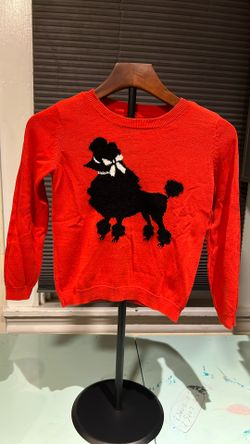 Girl’s Red Poodle Sweater