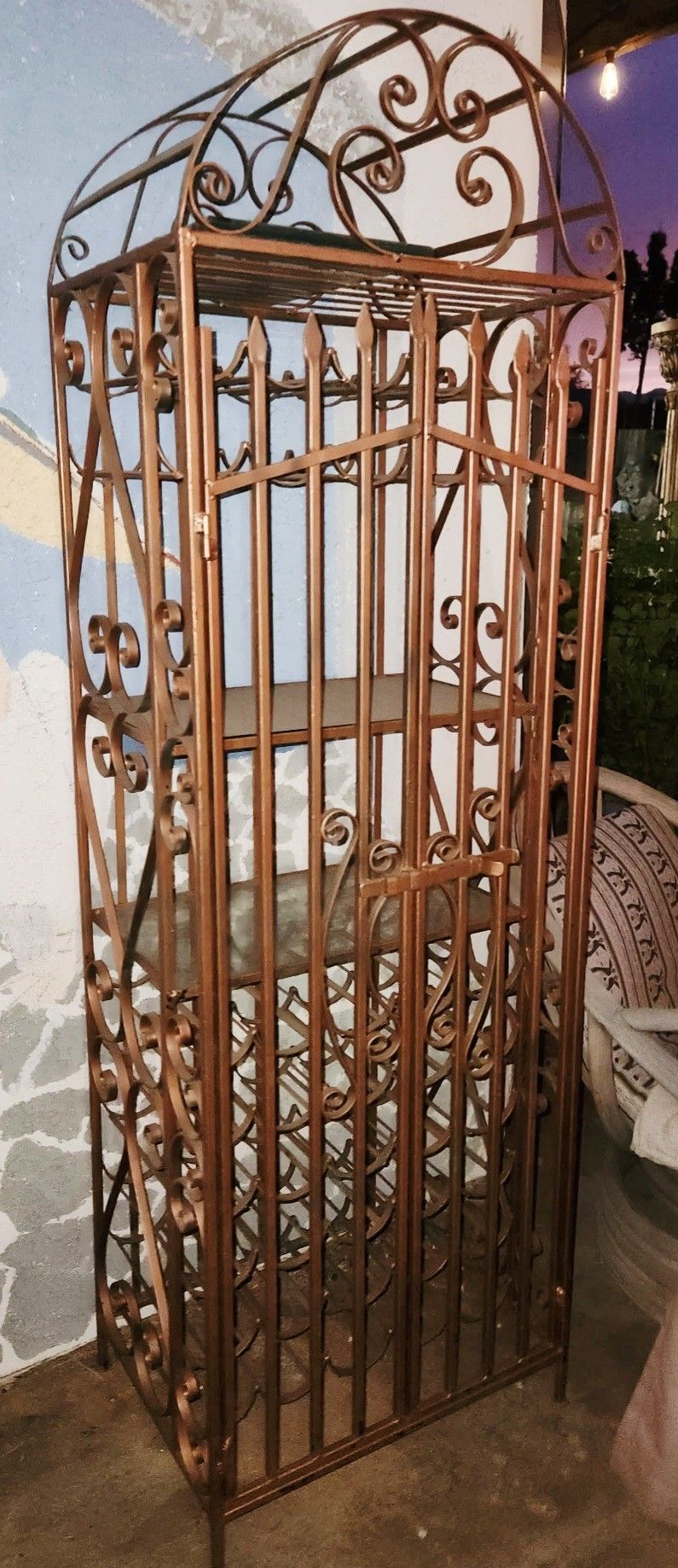Wrought Iron Wine Rack