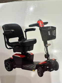4-Wheel Electric Mobility Scooter Red and Black