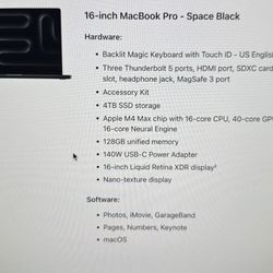 16 Inch MacBook Pro- Space Black