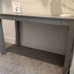 Gray Desk With Drawers