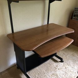 3-Tiered Rolling Computer Desk