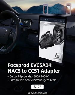 Focsprod EVCSA04 NACS to CCS1 Adapter