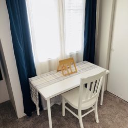 White Desk and Chair Set