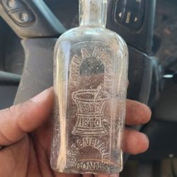 Antique Bottle John A Morgan Greeneville Conn
