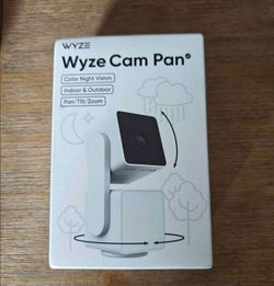 Wyze Cam Pan v3 Indoor/Outdoor Wired Security Camera with Pan/Tilt/Zoom - White,  Brand New
