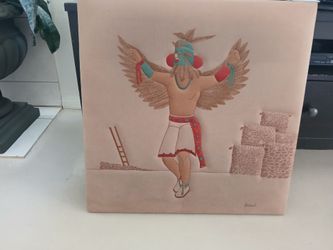 Native American "  Eagle Dancer" on cloth