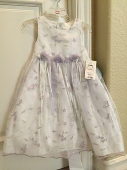 Cinderella white lavender dress 2T brand new