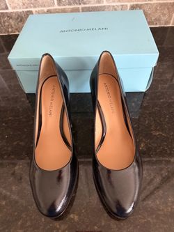 Black Antonio Melani Patent Pumps - Size 8