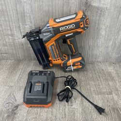 Ridgid 18V Brushless Cordless 2-1/8in. Brad Nailer w/ Battery & Charger