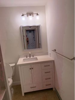 Vanity top and mirror