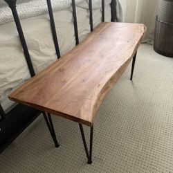 Live edge bench 