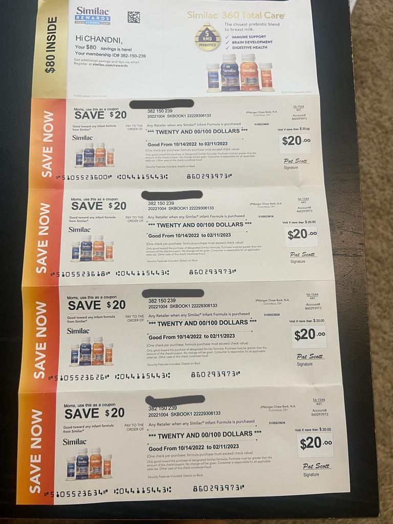 Formula Vouchers