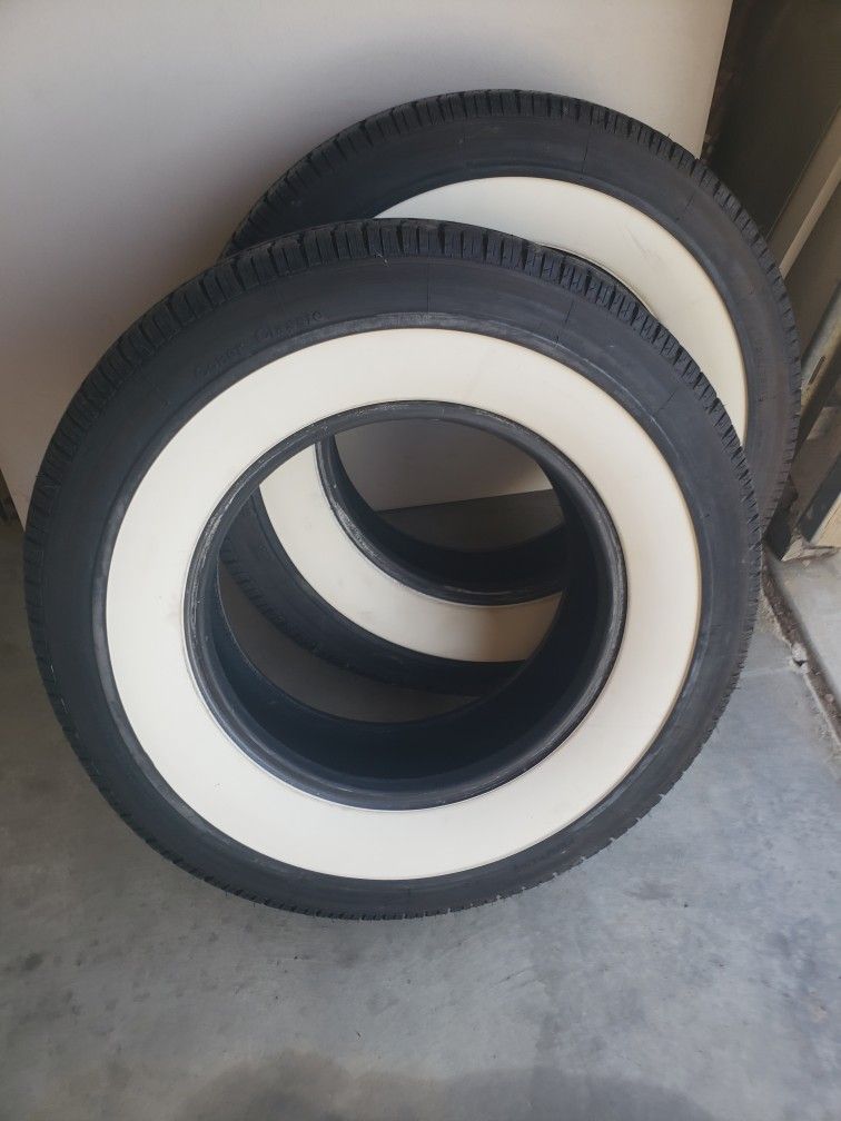 Classic Coker 215 75 R15 Whitewall Tires
