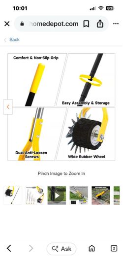 Manual Edger Lawn Tool 75 in. Hand Edger for Lawn with Extra-Wide Wheel Ideal Wheel Rotary Edging Tool for Sidewalk …