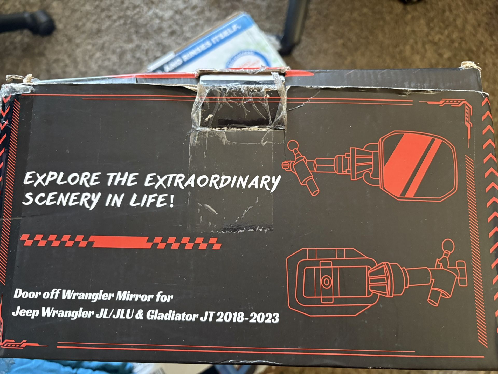 Upgraded Mirrors Doors Off Compatible with Jeep Wrangler JL JLU and Gladiator JT 2018-2023