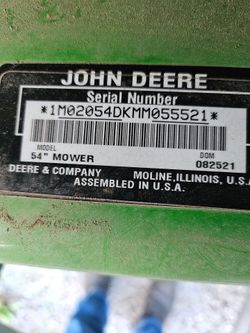John deer mower attachment