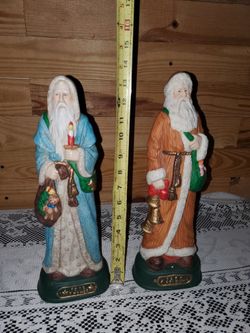 Grandeur Noel Porcelain Santa 1900 Belgium Figurine (&) 1912 FRANCE SANTA Collection set