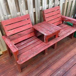 🆓 FREE OUTDOOR WOODEN BENCH/CHAIR 🪑 