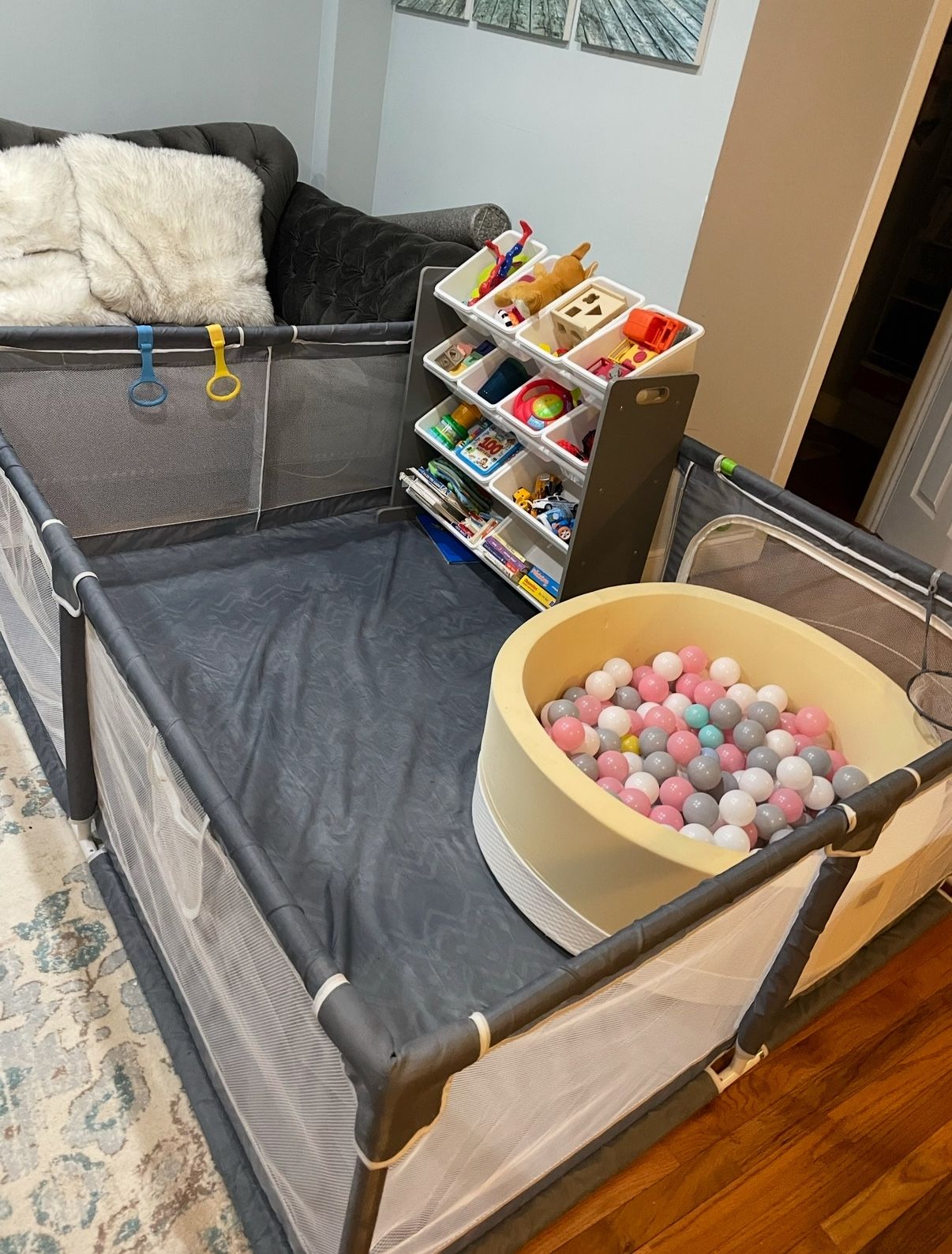 Large Playpen Grey