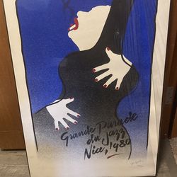 Grande Parade Du Jazz Nice France 1980 Serigraph Poster. Artist-Signed John Jonston.