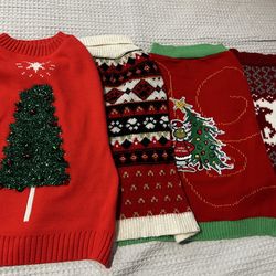 Dog Holiday Sweaters Bundle, Size M