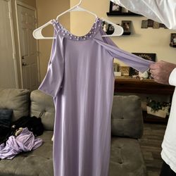 Long off shoulder dress