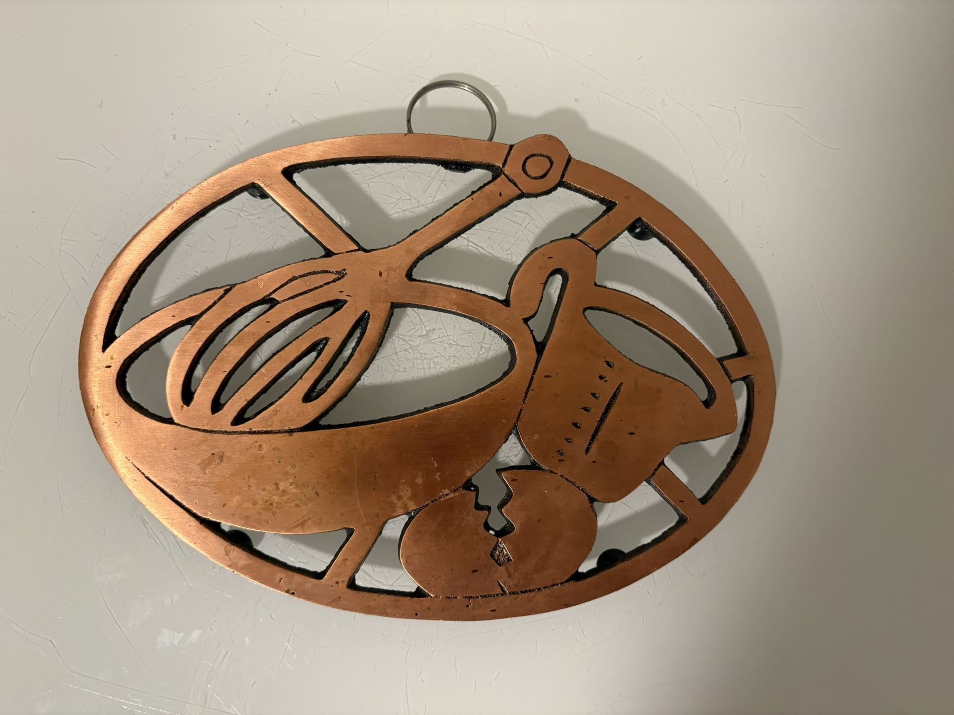 Vintage Copper Trivet Baking Theme
