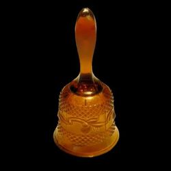Vintage Embossed Brown Glass Bell