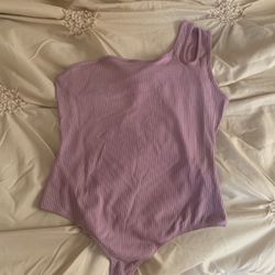 Lilac One Shoulder Bodysuit