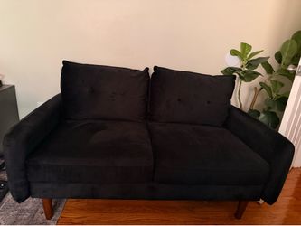 Black loveseat