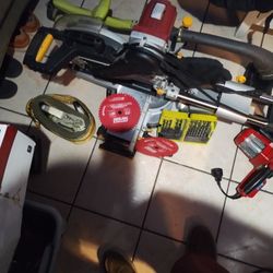 It's a little bit everything  Ryobi drills with Chargers also drill bits also have dawalt Drills with Charger and I also have 2 Bowen erows there real