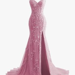 Dusty Pink Prom Dress
