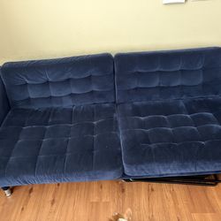 Blue ikea loveseat
