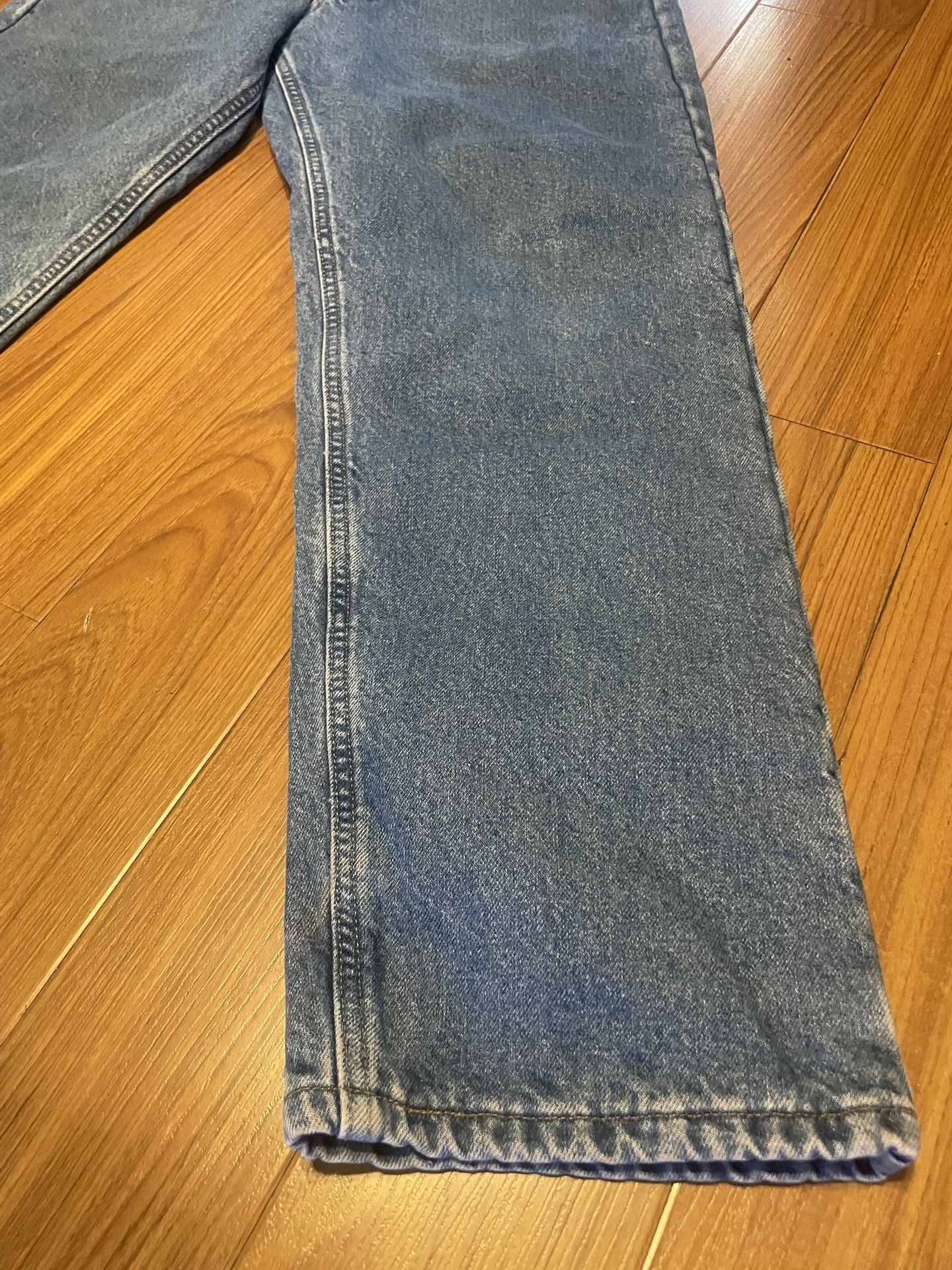 Carhartt Jeans Mens 33x30 Blue B172 DST Flannel Lined Relaxed Fit 