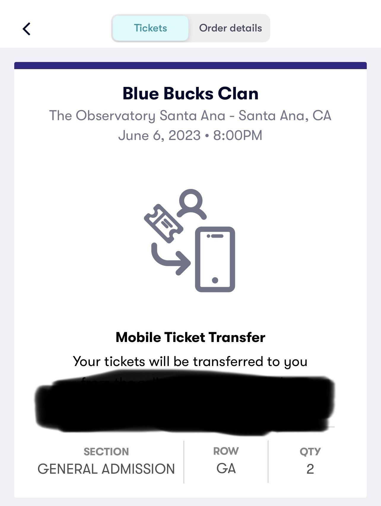 Blue bucks Clan Tickets 