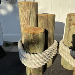 Reclaimed Dock Pole Yard Mancave Decor