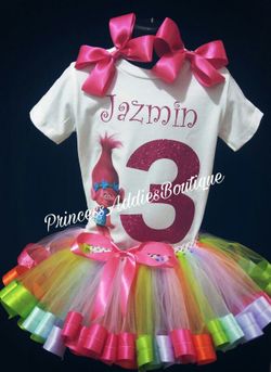 Custom Trolls Tutu/ Tutu Personalizado